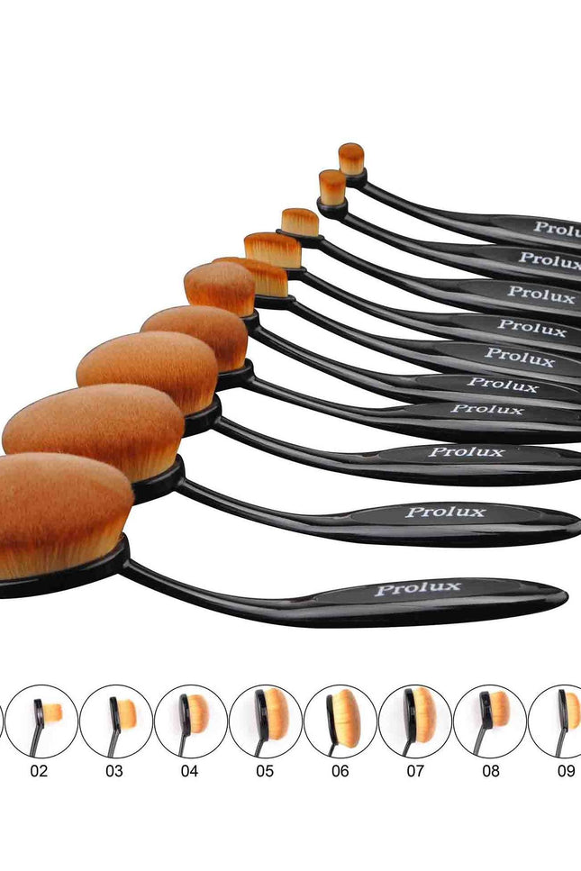 Prolux Cosmetics - Oval Deluxe Brush Set