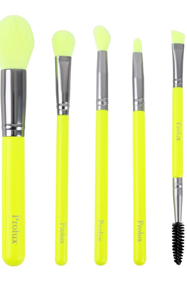 Prolux Cosmetics - Deluxe 5 Piece Neon Brush Set