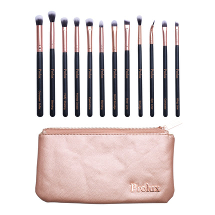 Prolux Cosmetics - Deluxe 12 Piece Eye Makeup Brush Set