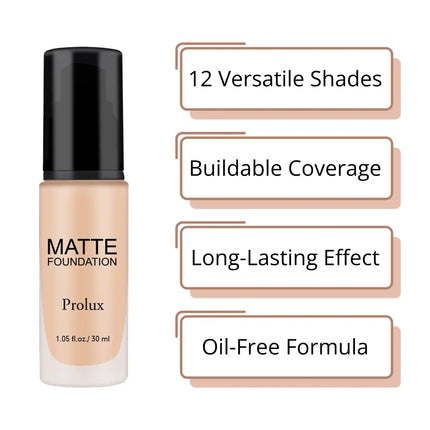 Prolux Cosmetics - Lightweight Matte Foundations