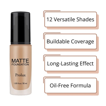 Prolux Cosmetics - Lightweight Matte Foundations