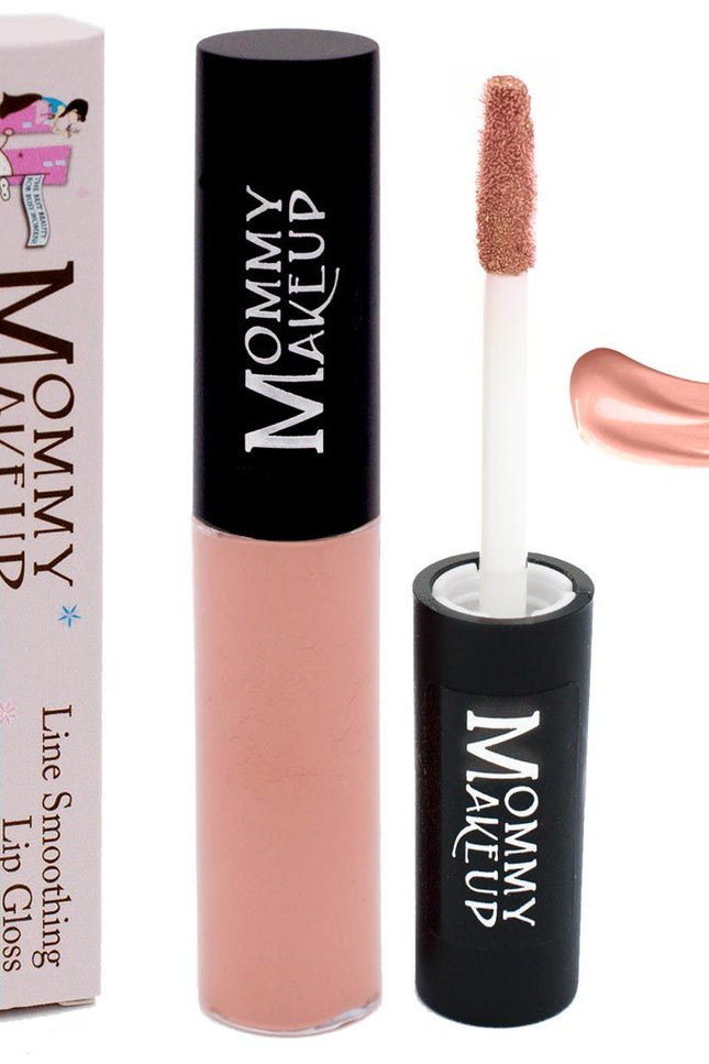 Mommy Makeup - Line Smoothing Lip Gloss | Paraben-free Plumping Gloss - Pinkly Nude