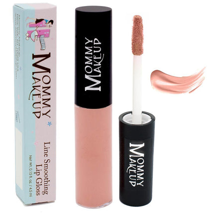 Mommy Makeup - Line Smoothing Lip Gloss | Paraben-free Plumping Gloss - Pinkly Nude