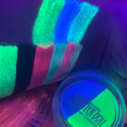 Inked Doll Cosmetics - (HUGE!) Monster Doll LAGOONA BLUE *UV Neon Pastel* SPLIT LINER/ FACE BODY PAINT