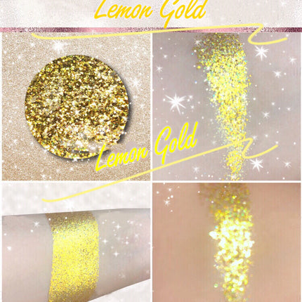 Inked Doll Cosmetics - LEMON GOLD *LMT EDT* Summer Festival Pressed Glitter
