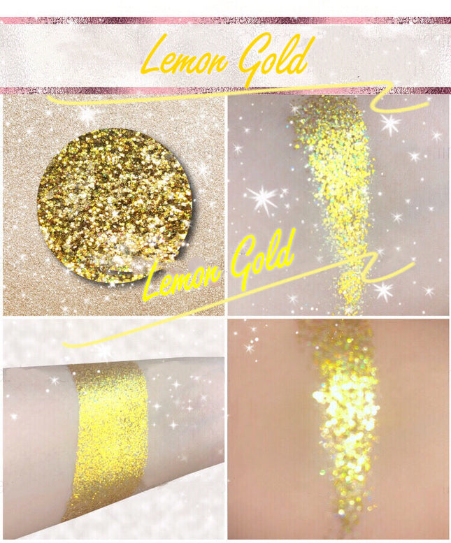 Inked Doll Cosmetics - LEMON GOLD *LMT EDT* Summer Festival Pressed Glitter