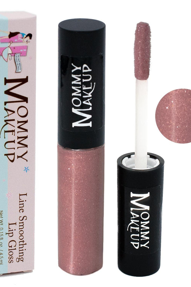 Mommy Makeup - Line Smoothing Lip Gloss | Paraben-free Plumping Gloss - Model Mauve