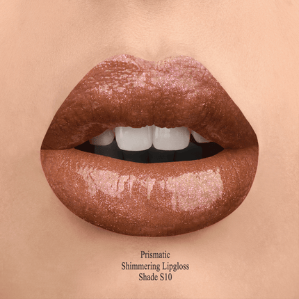 Sydoni - SHADE S10 PRISMATIC SHIMMERING LIPGLOSS - Warm Brown with Gold and Pink Shimmer