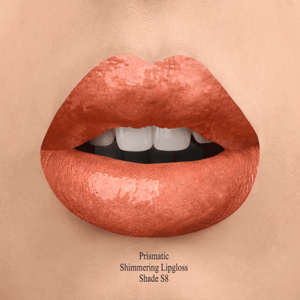 Sydoni -SHADE S8 PRISMATIC SHIMMERING LIPGLOSS - Bright Orange with Warm Golden Shimmer