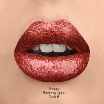 Sydoni - SHADE S9 PRISMATIC SHIMMERING LIPGLOSS - Deep Red with Cool Silver Shimmer