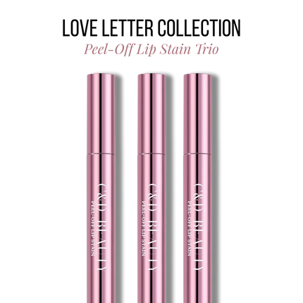 C&D Beauty - The Love Letter Collection - Peel-Off Lip Stain Trio