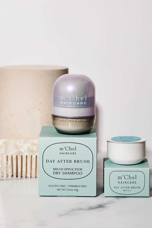m'Chel Haircare - Day After™ Brush + 2 Refills Bundle Clean Dry Shampoo