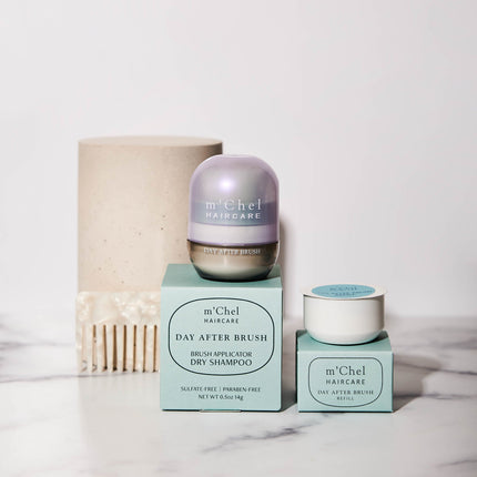 m'Chel Haircare - Day After™ Brush + 2 Refills Bundle Clean Dry Shampoo