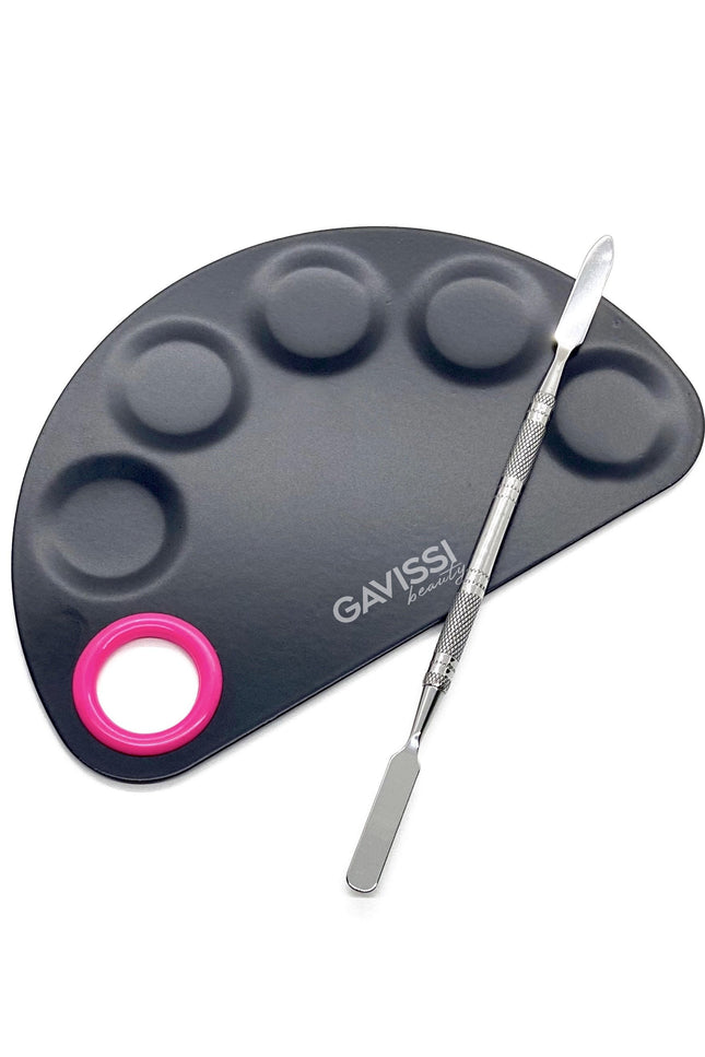 Gavissi Beauty - MIXING TRAY AND SPATULA KIT - BLACK