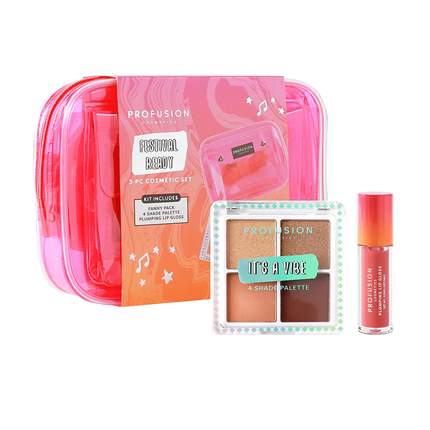 Profusion Cosmetics - It's a Vibe | Festival Ready 3-pc Bag & Cosmetic Set