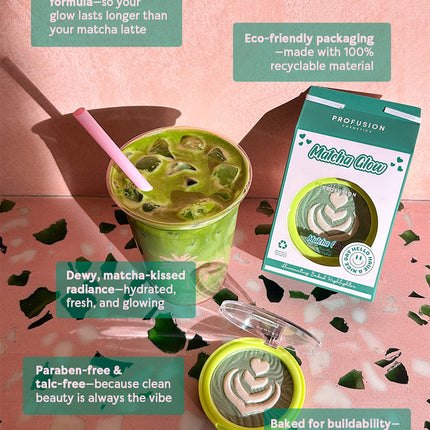 Profusion Cosmetics - Matcha Glow Illuminating Baked Highlighter