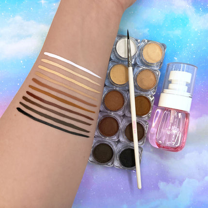 Gavissi Beauty - NEUTRALS BUNDLE: 10 LINERS + BRUSH + SPRAY BOTTLE