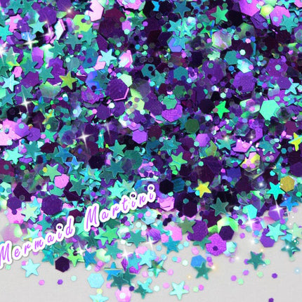 Inked Doll Cosmetics - MERMAID MARTINI Chunky Festival Glamdoll Glitter