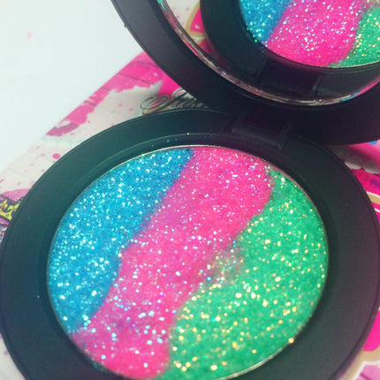 Inked Doll Cosmetics - *MERMAID PRINCESS !*  Iridescent Glitter Pressed Single!
