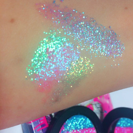 Inked Doll Cosmetics - *MERMAID PRINCESS !*  Iridescent Glitter Pressed Single!