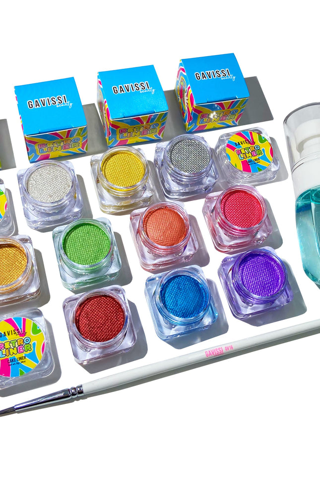 Gavissi Beauty - METALLICS BUNDLE: 10 LINERS + BRUSH + SPRAY BOTTLE