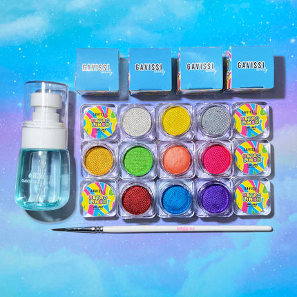 Gavissi Beauty - METALLICS BUNDLE: 10 LINERS + BRUSH + SPRAY BOTTLE