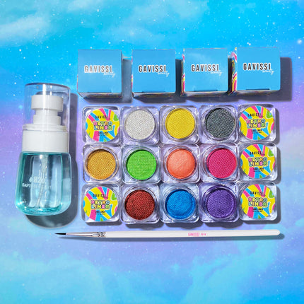 Gavissi Beauty - METALLICS BUNDLE: 10 LINERS + BRUSH + SPRAY BOTTLE