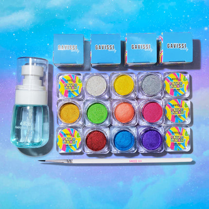 Gavissi Beauty - METALLICS BUNDLE: 10 LINERS + BRUSH + SPRAY BOTTLE