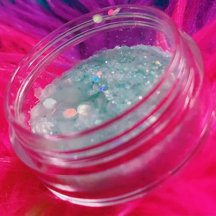Inked Doll Cosmetics - MINT CRYSTALS  Chunky GlamDoll Glitter