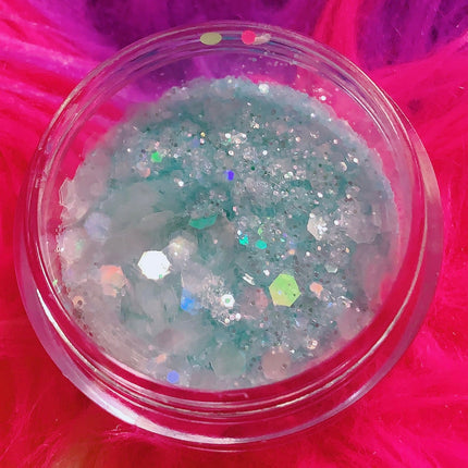 Inked Doll Cosmetics - MINT CRYSTALS  Chunky GlamDoll Glitter