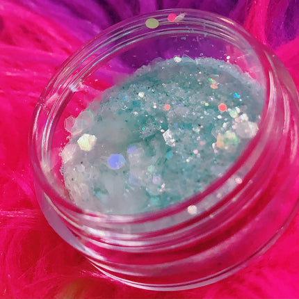 Inked Doll Cosmetics - MINT CRYSTALS  Chunky GlamDoll Glitter