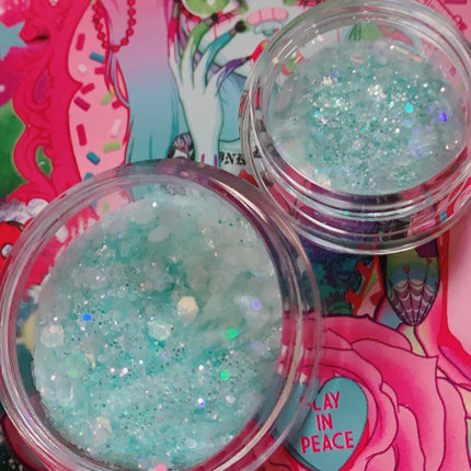Inked Doll Cosmetics - MINT CRYSTALS  Chunky GlamDoll Glitter