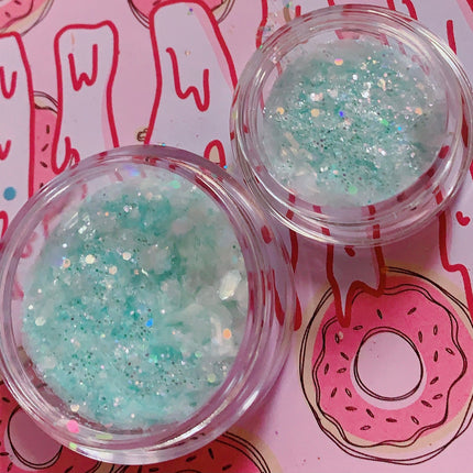 Inked Doll Cosmetics - MINT CRYSTALS  Chunky GlamDoll Glitter