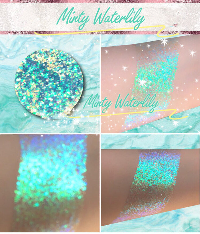 Inked Doll Cosmetics - MINTY WATERLILY *LMT EDT* Summer Festival Pressed Glitter
