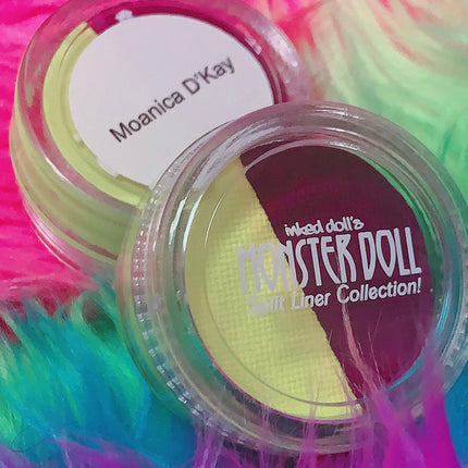 Inked Doll Cosmetics - (HUGE!) Monster Doll MOANICA D'KAY *UV Neon Pastel* SPLIT LINER/FACE/BODY PAINT