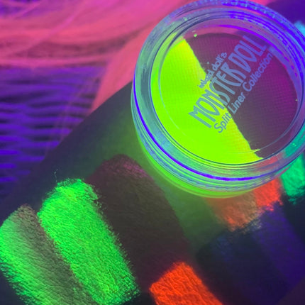 Inked Doll Cosmetics - (HUGE!) Monster Doll MOANICA D'KAY *UV Neon Pastel* SPLIT LINER/FACE/BODY PAINT