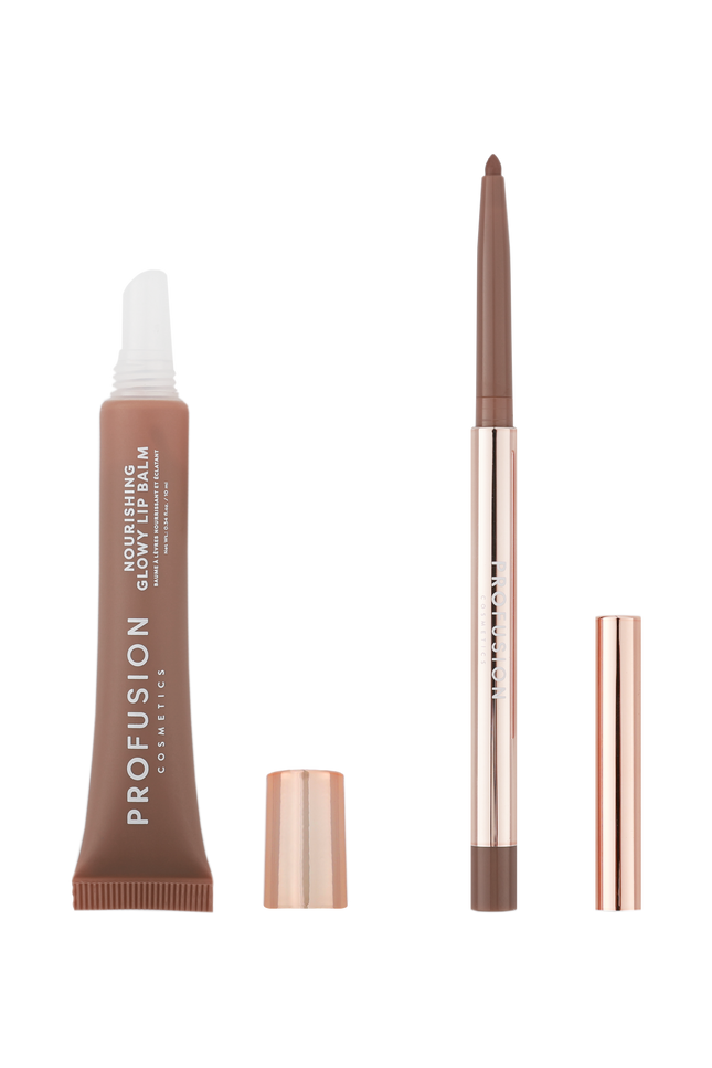Profusion Cosmetics - Lip Treat Duo Soft Matte Creamy Lip Liner & Nourishing Glowy Lip Balm