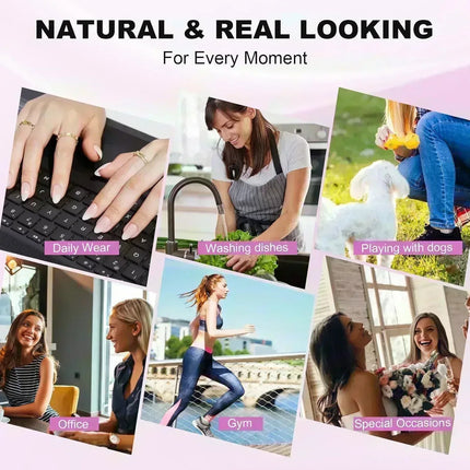 Nail Pop Studio - Summer Berry French Almond Nails - Press On Nails | Long Lasting & Reusable