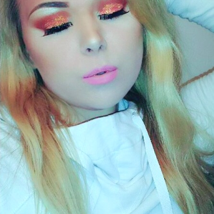 Inked Doll Cosmetics - NEON SHERBERT *UV* Iridescent (Orange) Glamdoll Glitter