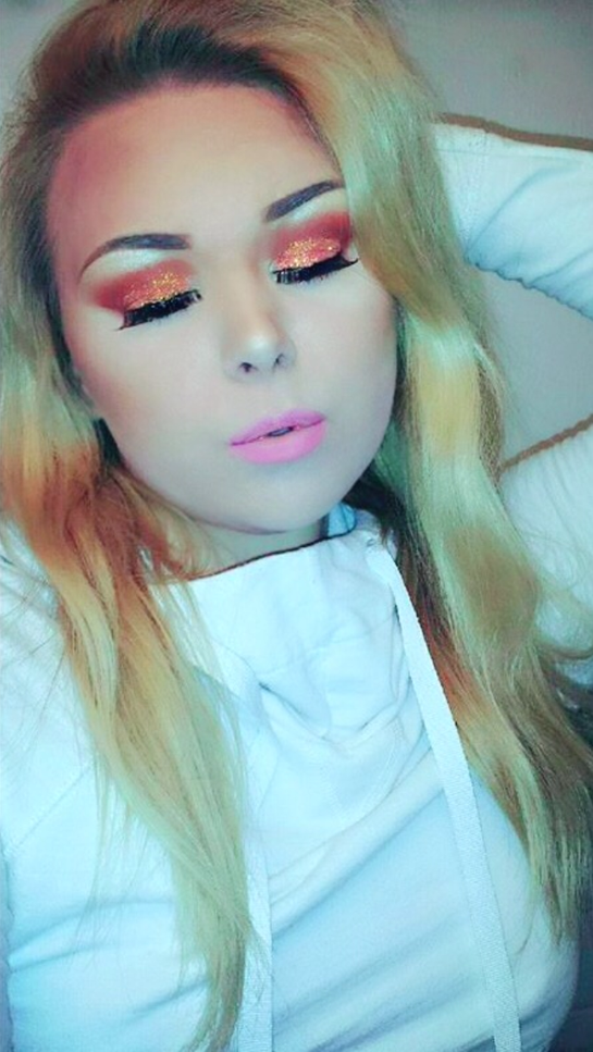 Inked Doll Cosmetics - NEON SHERBERT *UV* Iridescent (Orange) Glamdoll Glitter