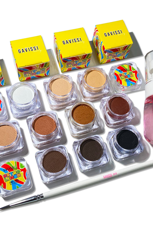 Gavissi Beauty - NEUTRALS BUNDLE: 10 LINERS + BRUSH + SPRAY BOTTLE