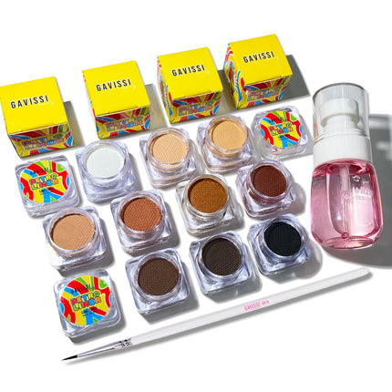 Gavissi Beauty - NEUTRALS BUNDLE: 10 LINERS + BRUSH + SPRAY BOTTLE