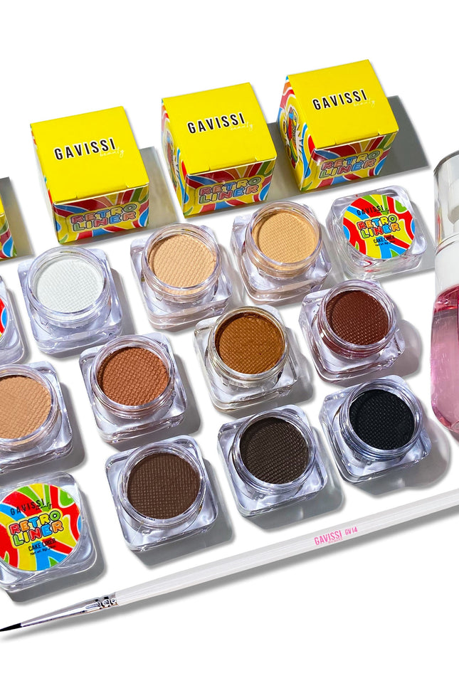 Gavissi Beauty - NEUTRALS BUNDLE: 10 LINERS + BRUSH + SPRAY BOTTLE