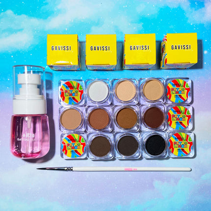 Gavissi Beauty - NEUTRALS BUNDLE: 10 LINERS + BRUSH + SPRAY BOTTLE