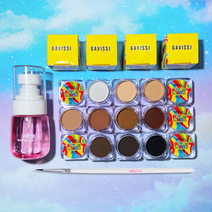 Gavissi Beauty - NEUTRALS BUNDLE: 10 LINERS + BRUSH + SPRAY BOTTLE