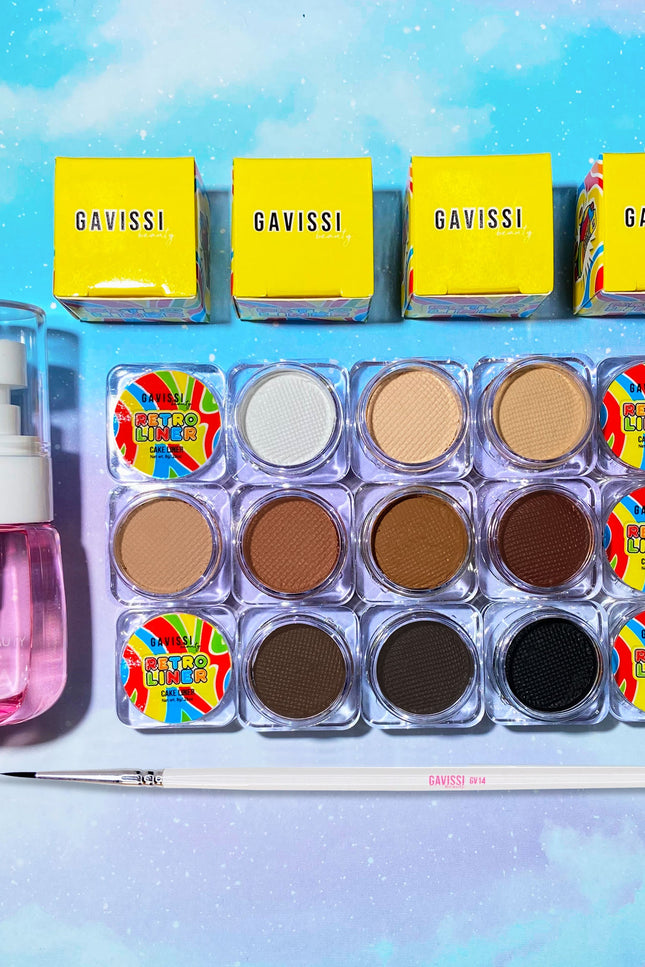 Gavissi Beauty - NEUTRALS BUNDLE: 10 LINERS + BRUSH + SPRAY BOTTLE