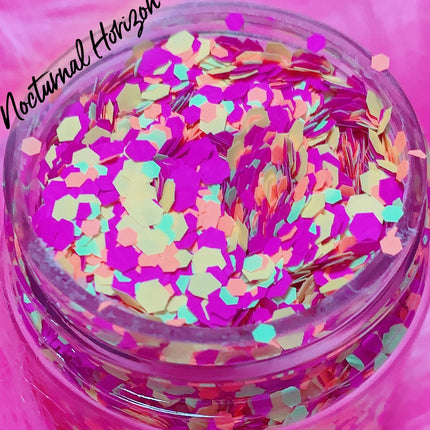Inked Doll Cosmetics - "NOCTURNAL HORIZON" *UV/BlackLight* Festival FunFetti