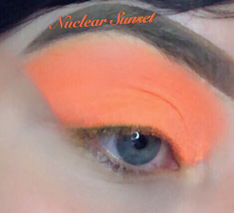 Inked Doll Cosmetics - *UV* NUCLEAR SUNSET! (Bright Creamsicle) PRESSED EYESHADOW SINGLE