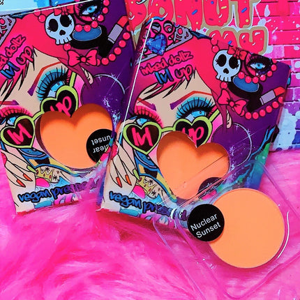 Inked Doll Cosmetics - *UV* NUCLEAR SUNSET! (Bright Creamsicle) PRESSED EYESHADOW SINGLE