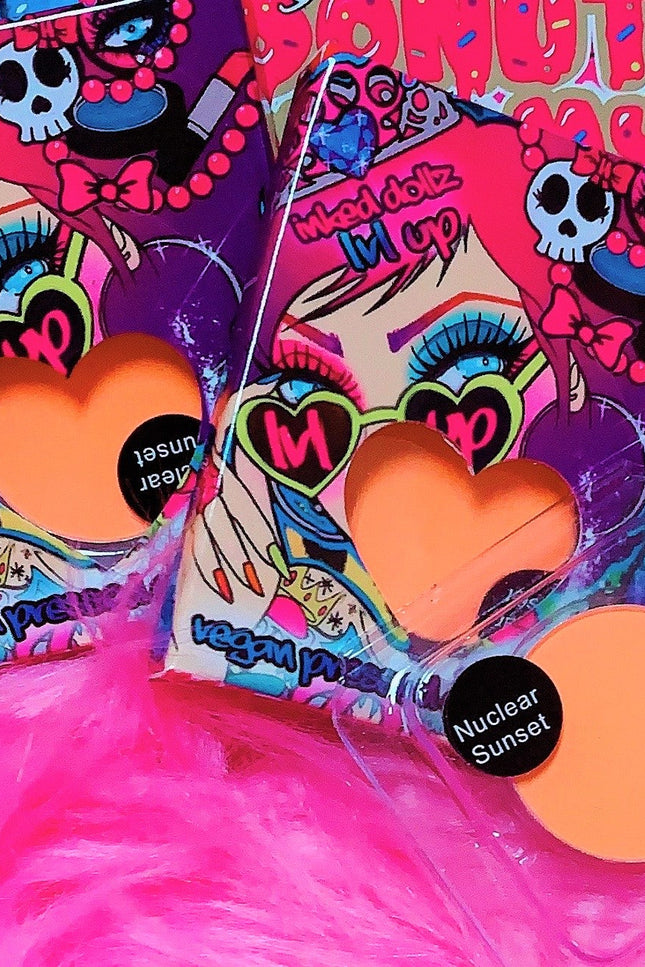 Inked Doll Cosmetics - *UV* NUCLEAR SUNSET! (Bright Creamsicle) PRESSED EYESHADOW SINGLE